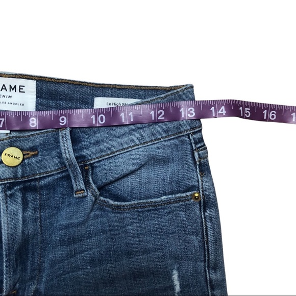 FRAME Denim Jeans Le High Skinny Knee Destroyed Size 26 Pre-Loved - Picture 8 of 12